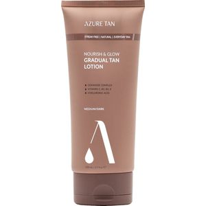 Azure Tan - Nourish & Glow - Gradual Tan Lotion - Medium/Dark - Hydraterend