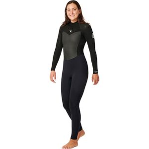 Rip Curl Dames Omega 5/3mm Rug Ritssluiting Wetsuit - Blac