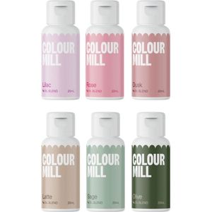 Colour Mill Oil Blend Voedingskleurstof op Oliebasis - Botanicals - Set/6