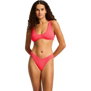 Seafolly - Sea Dive - Bikinibroekje - Koraalrood - High Leg