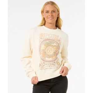 Sweater - Relaxed Fit - Katoen - Pigmentkleurstof - Print Op Voorkant