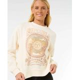 Sweater - Relaxed Fit - Katoen - Pigmentkleurstof - Print Op Voorkant