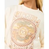 Sweater - Relaxed Fit - Katoen - Pigmentkleurstof - Print Op Voorkant