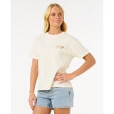 Rip Curl - Cala Vadella - T-shirt - Wit/Beige - 100% Katoen