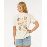 Rip Curl - Cala Vadella - T-shirt - Wit/Beige - 100% Katoen