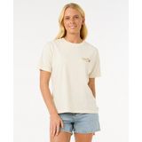 Rip Curl - Cala Vadella - T-shirt - Wit/Beige - 100% Katoen