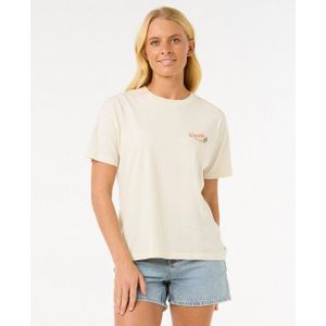 Rip Curl - Cala Vadella - T-shirt - Wit/Beige - 100% Katoen