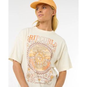 Rip Curl - Luna Heritage - T-shirt - Katoen - Heritage Pasvorm, Stonewash, Opdruk