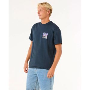 Rip Curl - Raw Energy Trad Tee - T-shirt - Dark Navy - 100% Katoen, Relaxed Fit