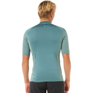 Waves - Korte Mouw Rash Vest - Zwart - 92% Polyester 8% Elastaan - UPF 50+