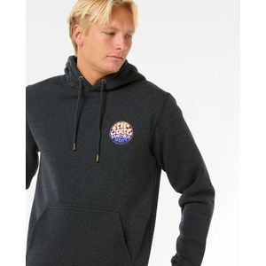 Rip Curl - Wetsuit Icon Hoodie - Zwart Marle - 60% Katoen 40% Polyester
