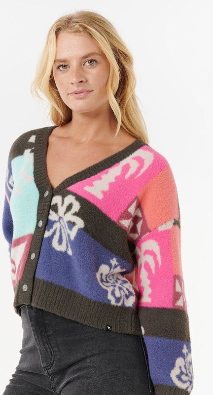 Rip Curl - Keepsakes Jacquard - Vest - Garengeverfde Strepen - Relaxte Pasvorm