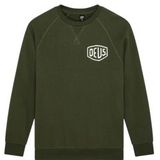 Deus Ex Machinavoor mannen. T_DMW48259A Camperdown Adresgroen sweatshirt (XS), Casual, Katoen