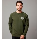 Deus Ex Machinavoor mannen. T_DMW48259A Camperdown Adresgroen sweatshirt (XS), Casual, Katoen