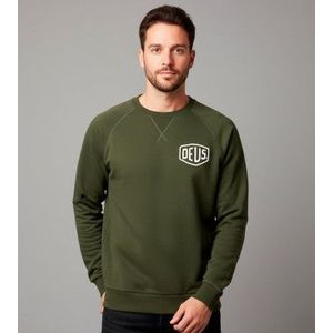 Deus Ex Machinavoor mannen. T_DMW48259A Camperdown Adresgroen sweatshirt (XS), Casual, Katoen