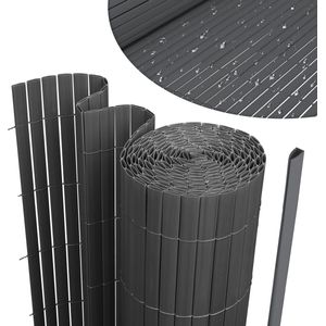Balkonscherm PVC Tuinscherm Privacy Scherm Mat Hekwerk voor Balkon Terras Windbescherming Privacy Outdoor Balkon Bekleding Weerbestendig UV-bescherming voor Balkon Tuin Luifel Hekwerk voor Terras Grijs 90*1000cm