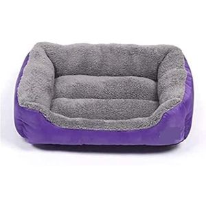 Zachte Kattenslaapplaats Huisdier Bed Honden Bed Voor Kleine Medium Grote Honden Grote Mand Huisdier Huis Waterdichte Bodem Zachte Fleece Warme Kat Bed Sofa Huis Huisdierbed (Color : Purple, Size :