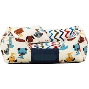 Hondenbed Kattenbed Huisdier Bed Wasbaar afneembaar hondenbed voor middelgrote honden Rechthoekig canvas hondenbed met duurzame zijkanten Huisdier Pad (Color : B, Size : 45 * 35 * 18cm)