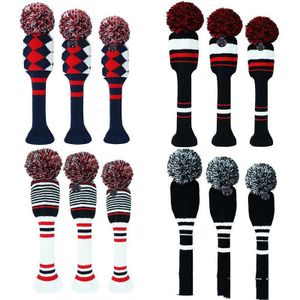 Golf Club Headcover - Golfclub Covers - Diamant Patroon- Knitted Wool - Headcovers- Golf Spullen