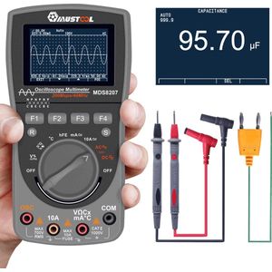 MUSTOOL MDS8207 Digitaal Oscilloscoop Multimeter-2 in 1 Elektra Meetapparatuur -40MHz 200Msps/S-Batterij niet inbegrepen