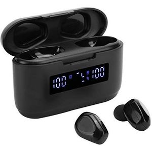Bluetooth5.0 Echt draadloos contact Magnetische zuiging Opladen met oordopjes Sport-headset Oordopjes Grote batterijcapaciteit voor hardlopen(black)
