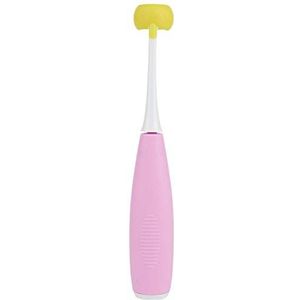 3-zijdige elektrische tandenborstel voor kinderen, intelligent sonisch type USB oplaadbaar tandenreinigingsgereedschap, all-inclusive tandenborstel met zachte haren, met vervangende kop(Roze)