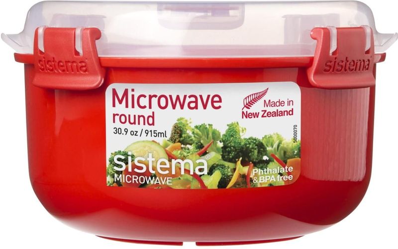 Sistema Microwave Magnetron bakje met deksel - Met stoomklep - Rood - 915ml