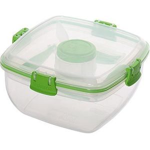 Sistema Salade Box Met Bestek - Geelgroen