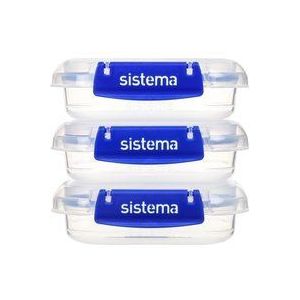 Sistema Klip It + rechthoekige vershouddoos - set van 3 - 3x180ml