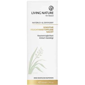 Living Nature - Nachtcreme - Gevoelige Huid - 50ml - Biologisch