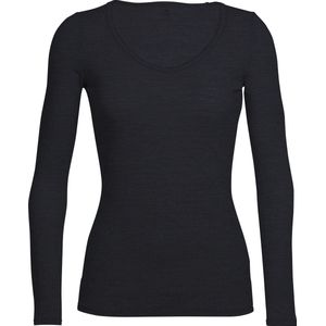 Icebreaker Siren LS Sweetheart Dames Thermoshirt Black