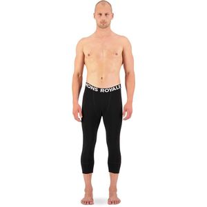 Mons Royale - Cascade Merino Base Layer 3/4 Legging - Zwart - Wol