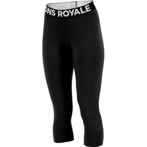 Mons Royale - Cascade Merino Base Layer 3/4 Legging - Zwart - Dames Thermokleding