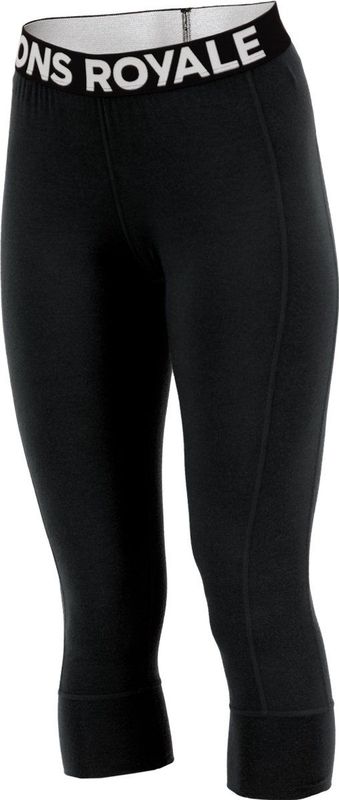 Mons Royale - Cascade Merino Flex 200 - 3/4 Legging - Zwart - Merino-ondergoed