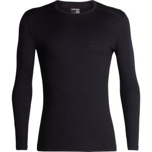 Icebreaker - 200 Oasis Merino Lange Mouwen Basislaag - Zwart - 100% Merinowol