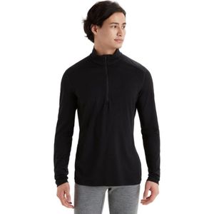 Icebreaker Mens 200 oasis ls half zip 104367001 black