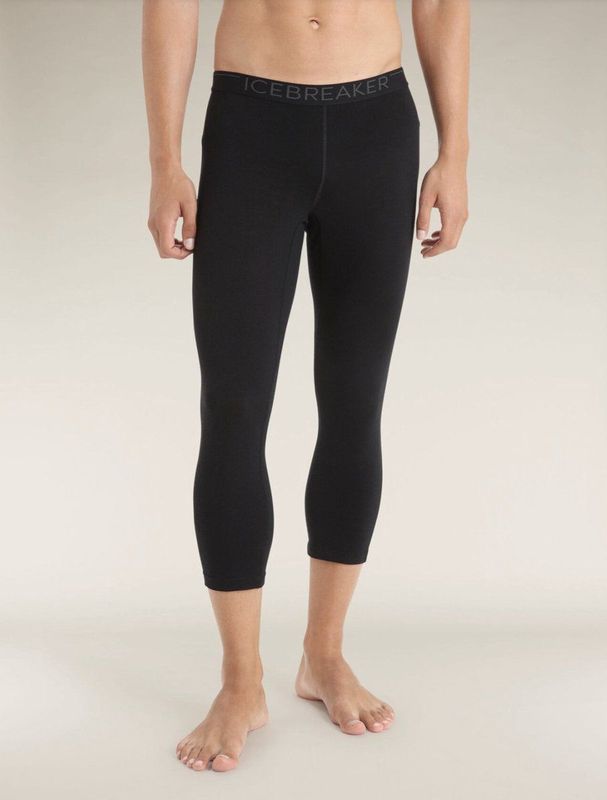 Icebreaker - 200 Oasis Legless - Capri Broeken - Zwart - 100% Merinowol