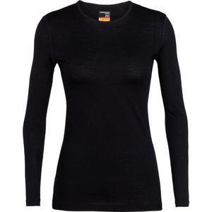 Icebreaker Womens 200 Oasis L/S Crewe Merino-ondergoed (Dames |zwart)