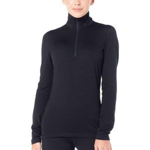 icebreaker women s 200 oasis half zip jersey black