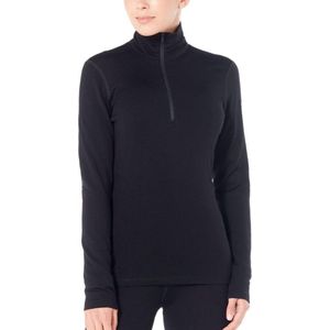 Icebreaker - 260 Tech LS Half Zip - Thermoshirt - Zwart - Merinowol