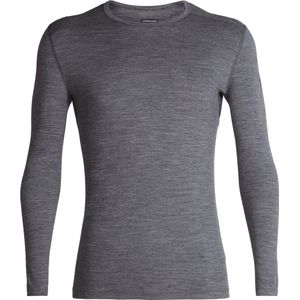 Icebreaker - Merino 200 Oasis LS Crewe - Gritstone Heather - Wol - Grijs