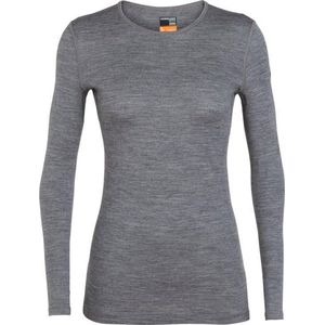 Icebreaker 200 Oasis LS Crewe - thermoshirt - dames - Merinowol - grijs