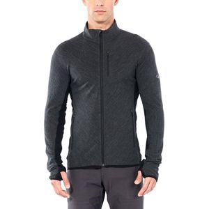 Vest Icebreaker Men Descender LS Zip Jet Heather Black