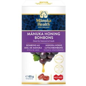 Manuka health Honing Zwarte Bes MGO 400+ zuigtabletten