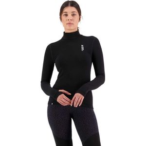 Mons Royale Womens Cascade Mock Neck L/S Merino-ondergoed (Dames |zwart)