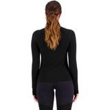 Mons Royale Womens Cascade Mock Neck L/S Merino-ondergoed (Dames |zwart)