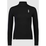 Mons Royale Womens Cascade Mock Neck L/S Merino-ondergoed (Dames |zwart)