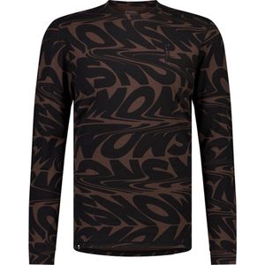 Mons royale Cascade merino Flex 200 crew neck signal lost cedar L