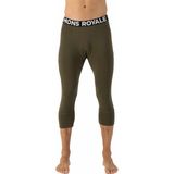 Mons Royale - Cascade Merino Base Layer 3/4 Legging - Dark Olive - Heren van Wol