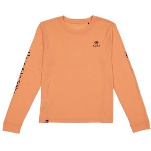 Mons Royale Womens Icon Merino Air-Con Relaxed L/S Merinoshirt (Dames |oranje)